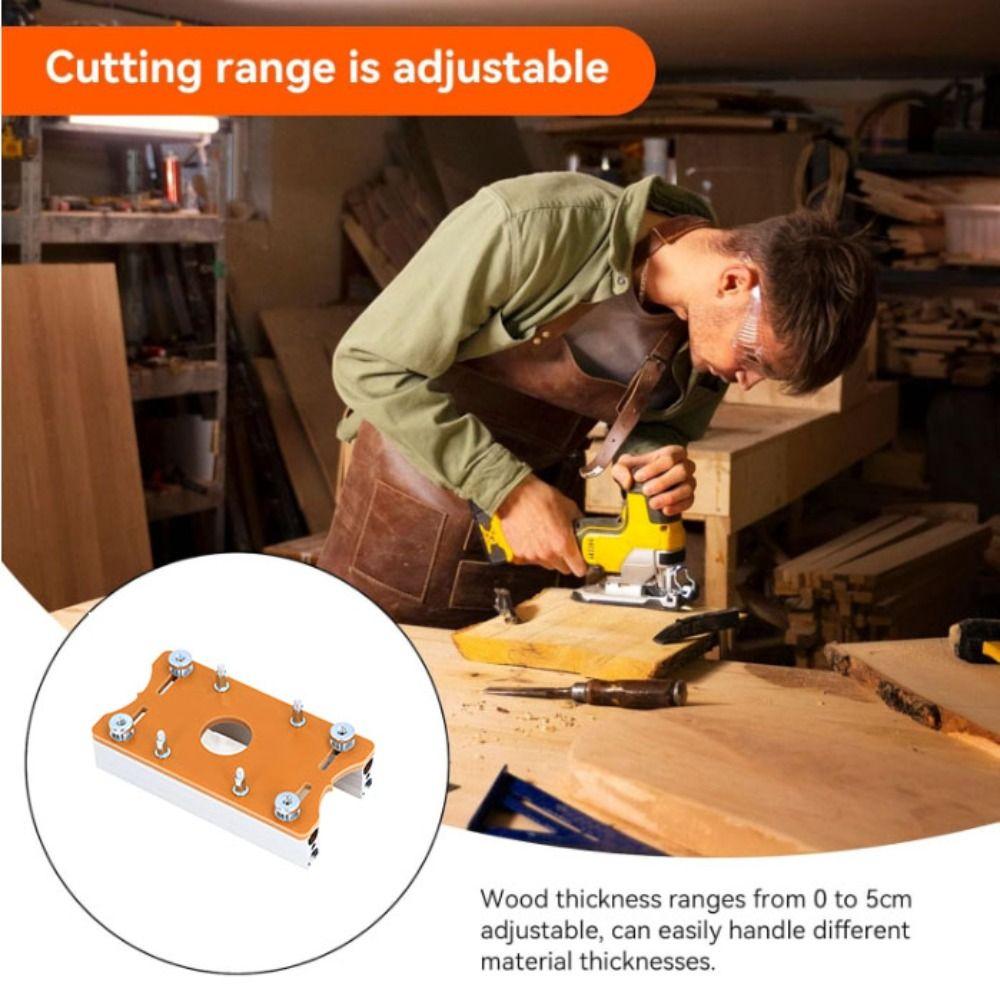 Adjustable Router Slotting Locator Woodworking Slotting Bracket 2 in 1 Router Base Furniture
