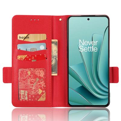 PU Leather Case for OnePlus Nord 3 5G/Ace 2V Litchi Texture Folio Flip Wallet Stand Phone Cover