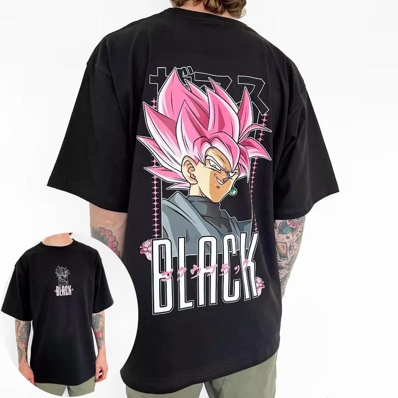 Dragon Ball GT Mens TShirt Goku Black Zamasu Printing Japanese Anime Summer Boy Childrens Short Sleeve ParentChild Wear