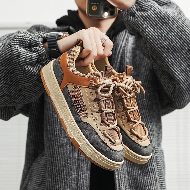 Men's Fashion Casual Low Top Skateboarding Shoes Boys Comfortable Sneakers Male Students Trending Soft Sole Classic Breathable Gym Non-slip