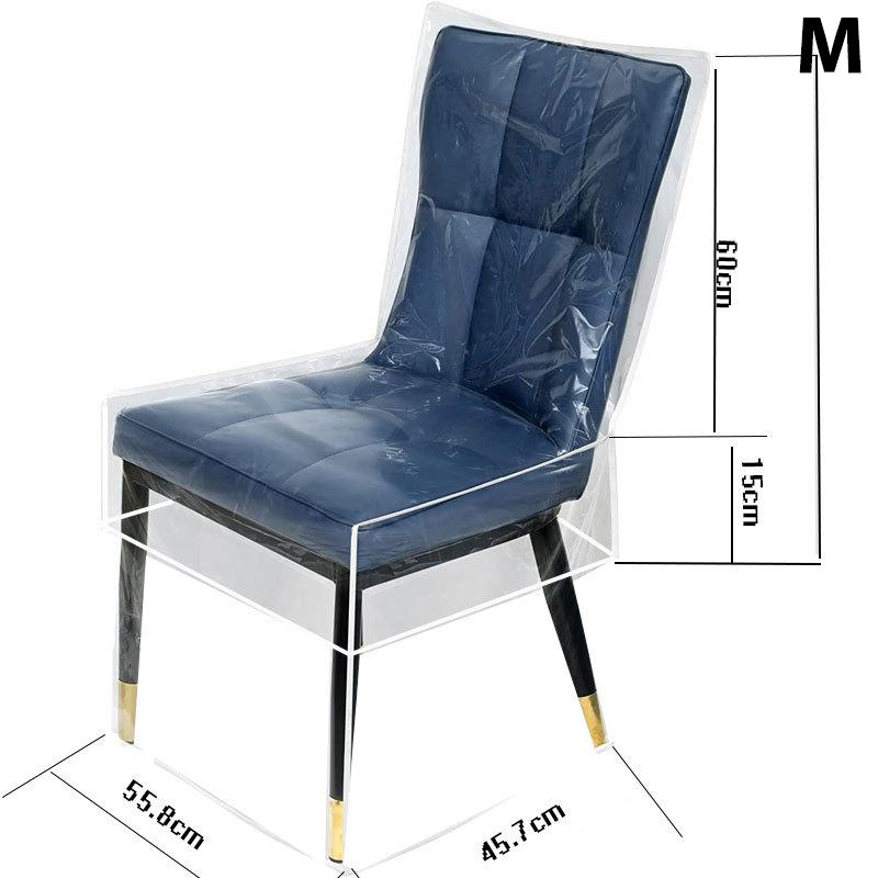 Plastic Dining Chair Covers Waterproof PVC Seat Chair Protector Short/Medium/Long Seat Dustproof Cover For Home Kitchen Bedroom