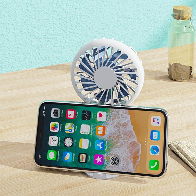 1 Pcs Fan Charging Small Fan USB Portable Handheld Fan Cartoon Desktop Fan Summer Gift HMM