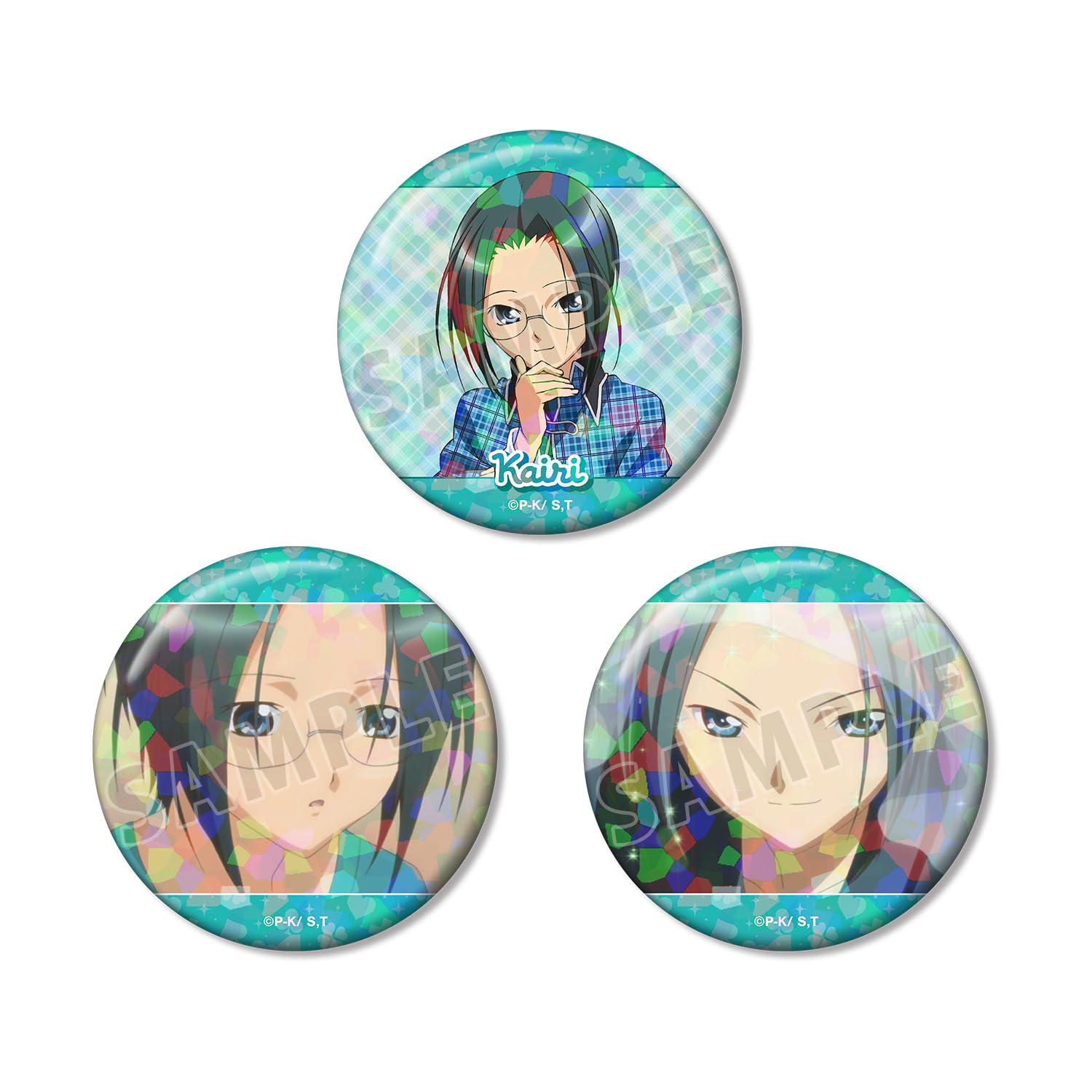 

TV anime Sanjo Kairi hologram badge set of 3 Shugo Chara!