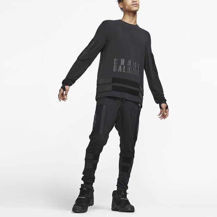 Nike Printed Panel Sport Sweatshirt Men Tops Black BV6476-010