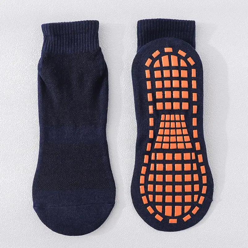 Kids Adults Anti-Slip Sock Cotton Breathable Wear Non Slip Sports Yoga Socks Sweat-absorbent Trampoline Socks Foot Massage