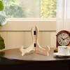 Vintage Wooden Dish Display Rack Curved Design Handmade Foldable Easel Plate Tea Cake Dish Display Stand Kitchen Bar Home Decor