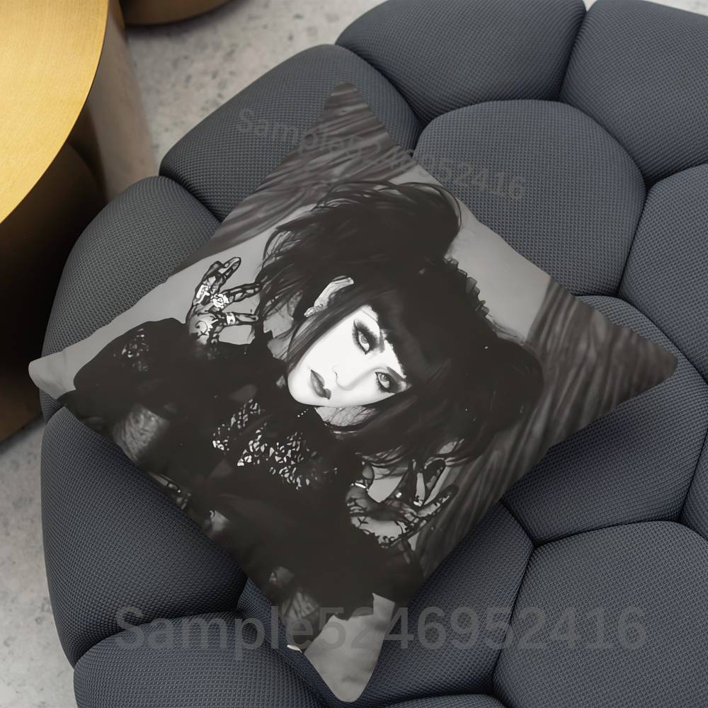 MMalice Mizer Mana Sama Square Cushion Pillow Case Sofa  BedroomLiving Room Backrest Multiple Sizes Washable Covers