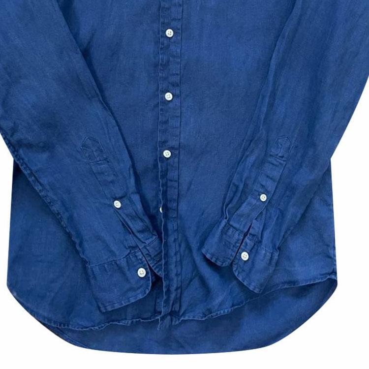 Polo Ralph Lauren Solid Color Pony Embroidered Single-Breasted Casual Long Sleeve Shirt Men Shirts Dark-Blue 710634467-007