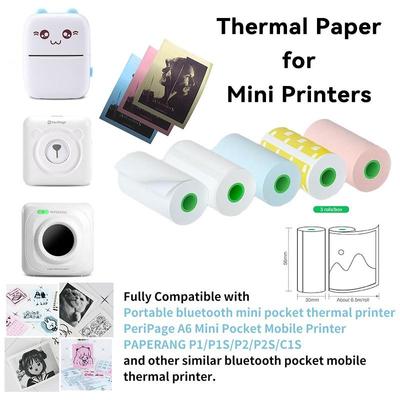 HD Mini-Thermopapier, 56 mm Breite, Etiketten, Aufkleberfarben, transparente Fotopapiere für PeriPage Paperang Cute tragbarer Drucker