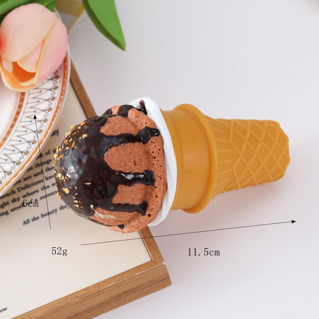 Ice Cream Cone Simulation Toy - Dessert Prop for Shop Display Decoration