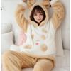 Winter Thick Warm Flannel Pajamas Sets for Women Sleepwear Home Clothing Pajama Home Wear Pyjamas Set