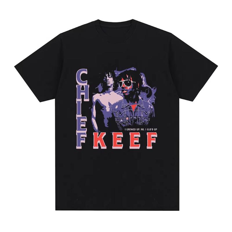 Rapper Chief Keef for President T Shirt Unisex Fashion Casual Short Sleeve Tshirt Aesthetic Vintage Oversized Tshirts Streetwear