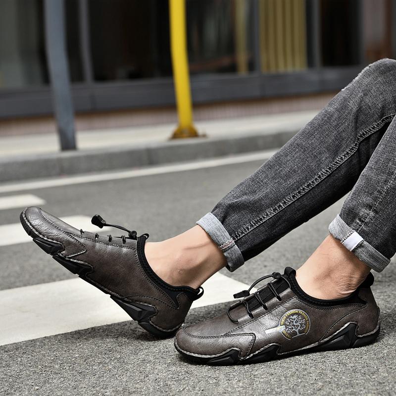 Fashion New Men Casual Shoes Fashion Men Sneakers Breathable Mens Loafers Shoes Luxury Moccasins Males Boat Shoes Plus Size 38-46