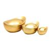 Golden Ingot Shape Tin Candy Chocolate Holder Box Metal Candy Container For Wedding Chinese Spring Festival Celebration