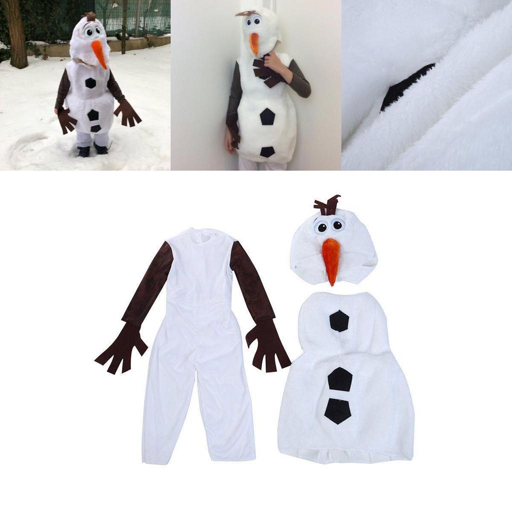 Uroczy Kostium Cosplay Bałwana Olafa z Krainy Lodu Dla Dzieci Halloween Przebranie