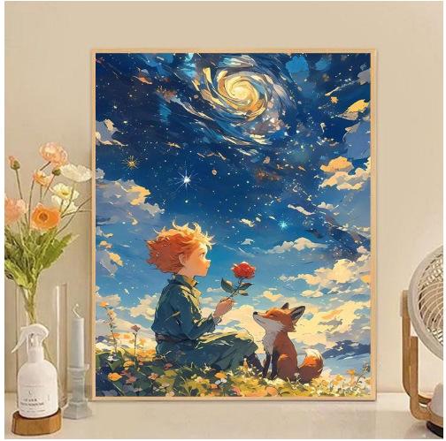 Diamond Painting Handmade DIY Starry Sky Castle Home Decoration Painting Romantic Night Light Luxury