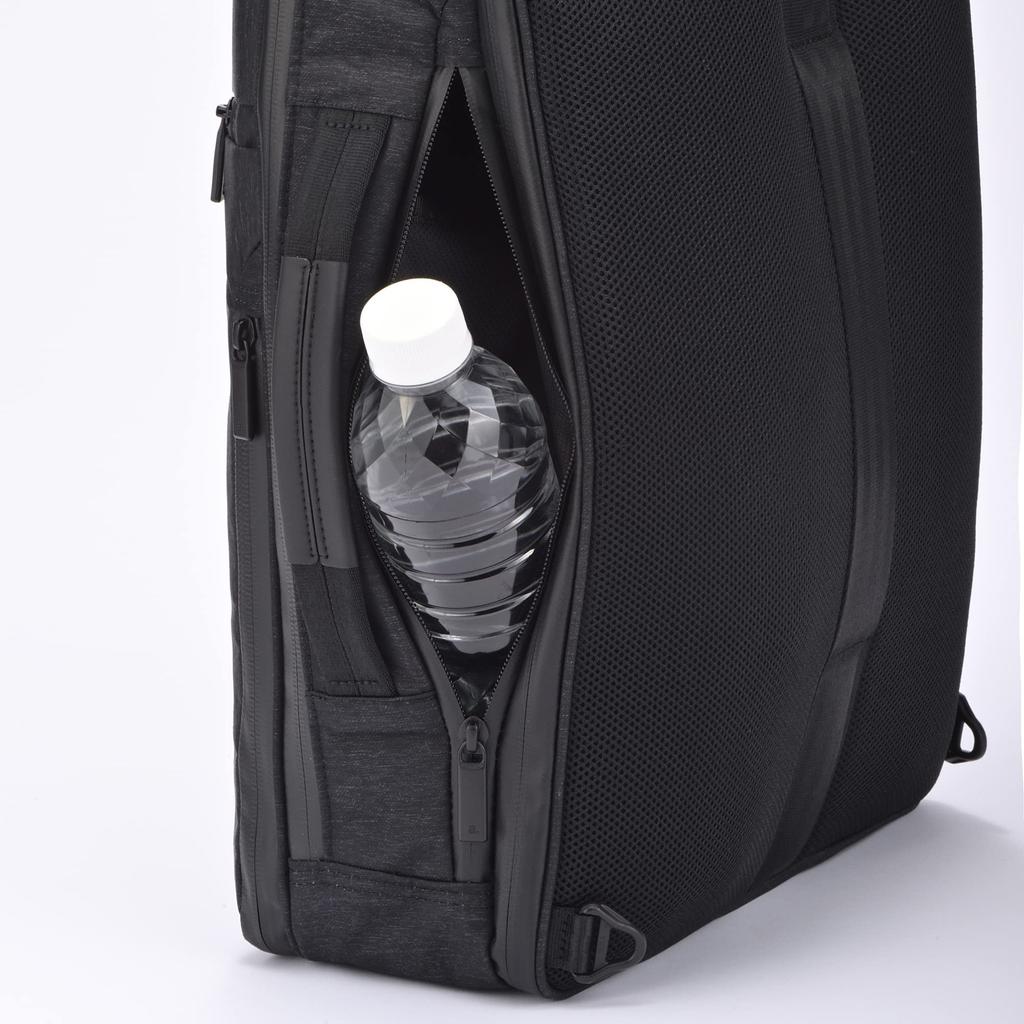 Ace Gene Gadgetable Heather Business Backpack, Fits 15.6-inch PCs, Water-Resistant Heather Grain, Compatible with Laptops, Model 62983, Men's, Black