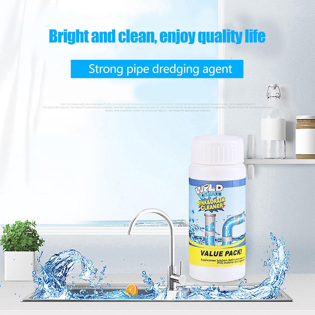 Powerful Sink and Drain Cleaner Chemical Powder Agent for Kitchen Toilet Pipe Sewer Dredging 110G Toilet Artifact Supplies