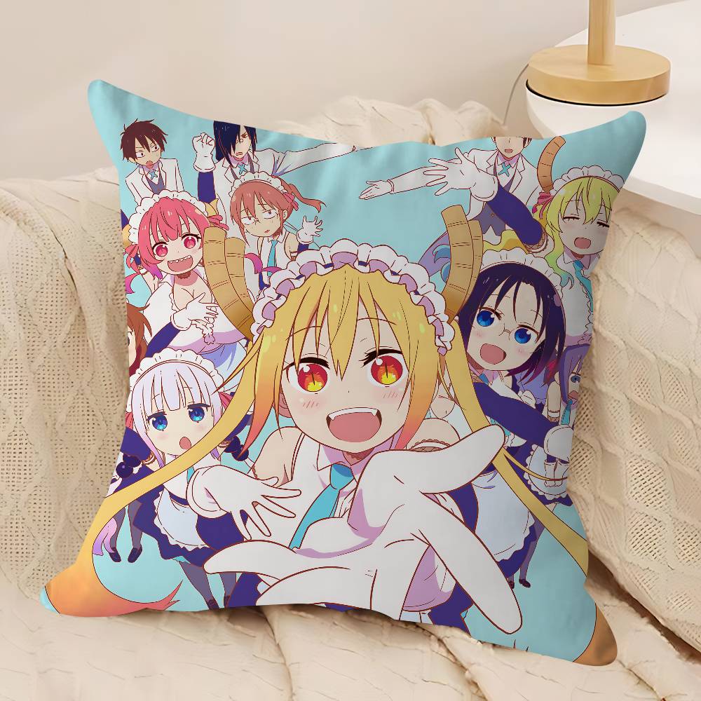 Anime D-Dragon-Maid Cushion Cover Inches Farmhouse Decor Home Throw Pillow Covers For Couch Decorations