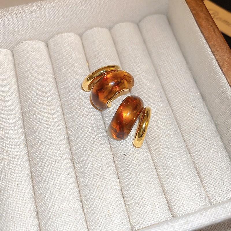 Metal Irregular Earrings European and American Retro Temperament Versatile Earrings Earrings