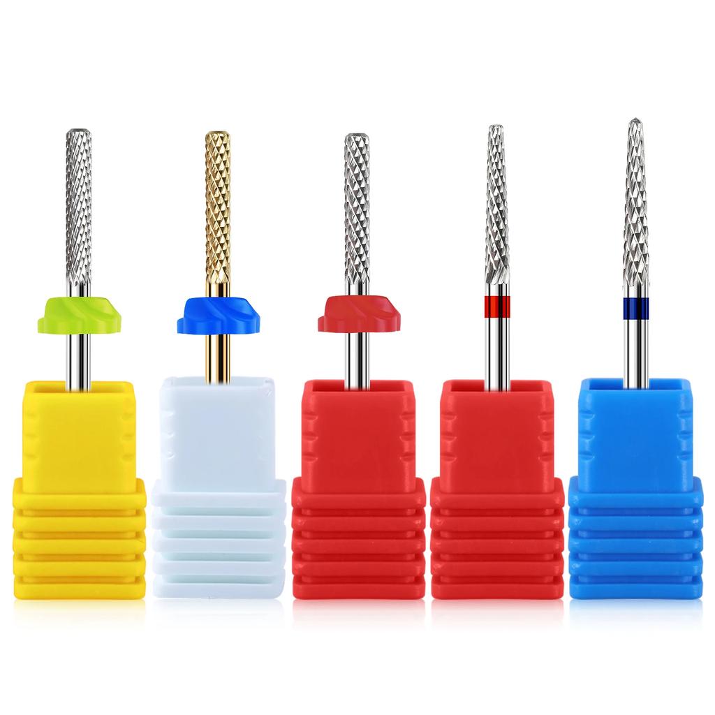 Professionelle Hartmetall-Nagelfräser - 3/32" Wolframstahl für Acryl-Gel- und Naturnägel - Pediküre- und Maniküre-Pflegewerkzeuge