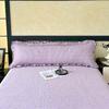 1 pc Long Couple Pillow Shams 100/120/150/180cm Long Pillow Cover with Ruffles Decorative Soft Purple Quilted Pillowcases Cover