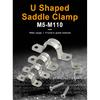 JUIDINTO U Shaped Pipe Clamp Type 2-10pcs Stainless Steel with Two Holes for Water Pipe Plumbing Piping Saddle Clip