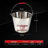 Jundingying 6223 8L Stainless Steel Fire Bucket