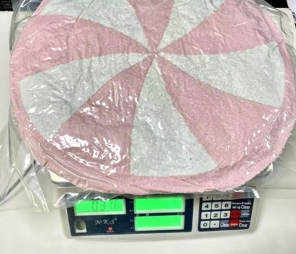 Creative Pink Round Candy Plush Pillow - Christmas Cushion Decoration