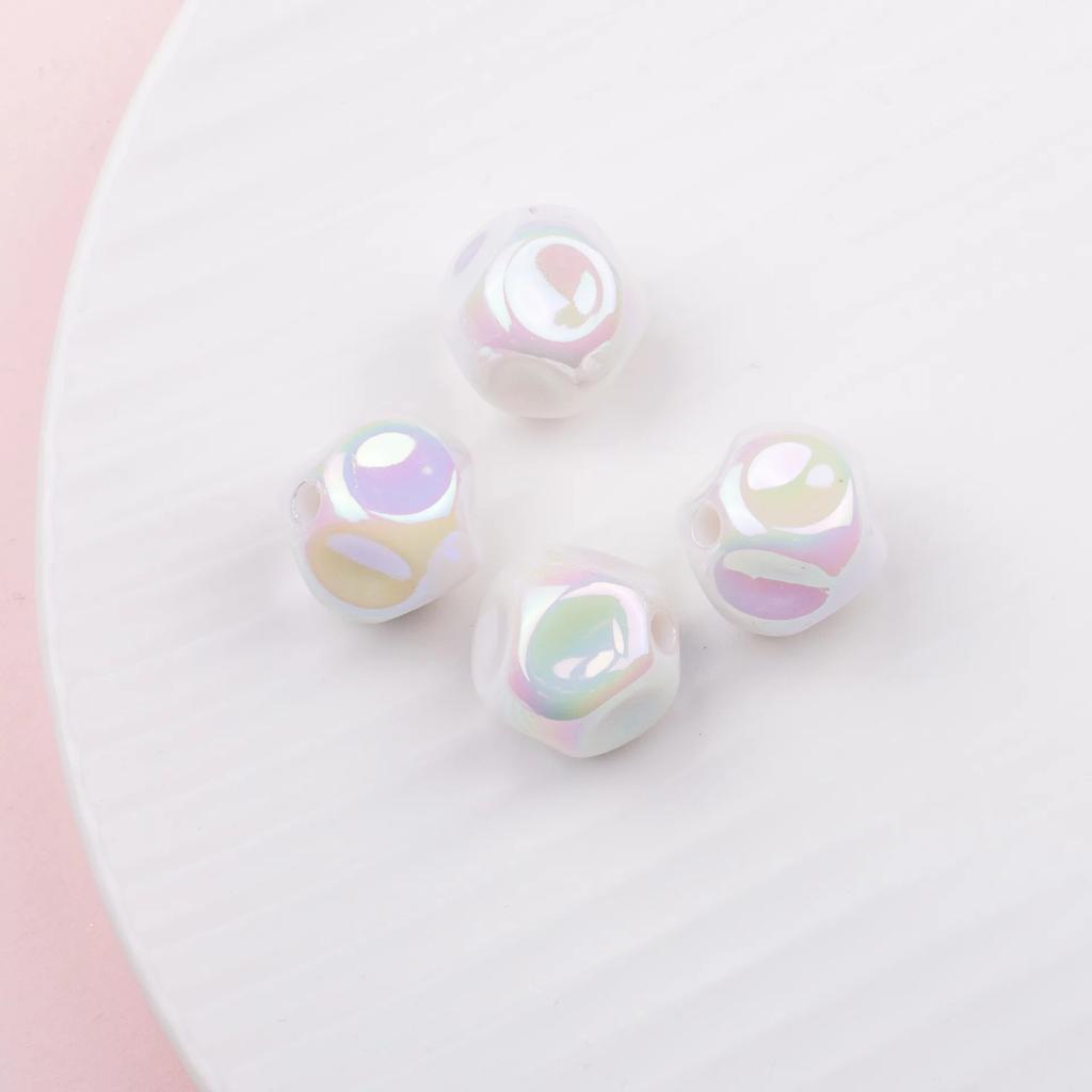TX04 10Pcs 16mm Fig Candy Color Acrylic Beads Irregular Beads Bracelets Necklace Keychain DIY Craft Making Accessory Material