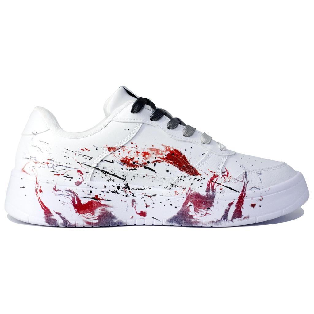 Li Ning Floating Boat Slip Resistant Abrasion Resistant Low top Skateboard Shoes Men's White Red AGCS419-1(Team113-S-BOX)