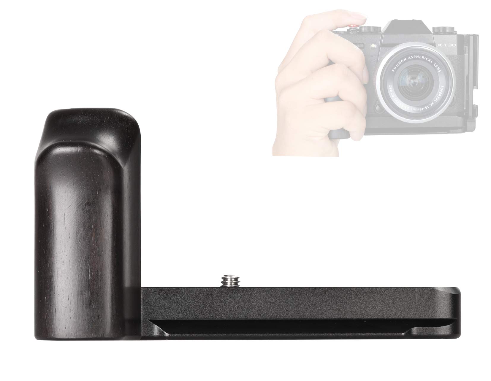

WEPOTO Hand Grip Metal Ebony Wood WR-XT30 for Fujifilm X-T10 X-T20 X-T30 XT30II