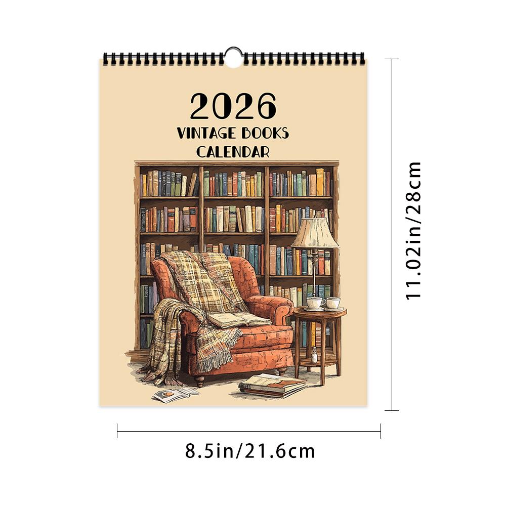 

1 шт. настенный календарь 2026, календарь-раскраска для мебели, линейное искусство, планер на 12 месяцев, идеальный подарок на день рождения, Рождество, Новый год