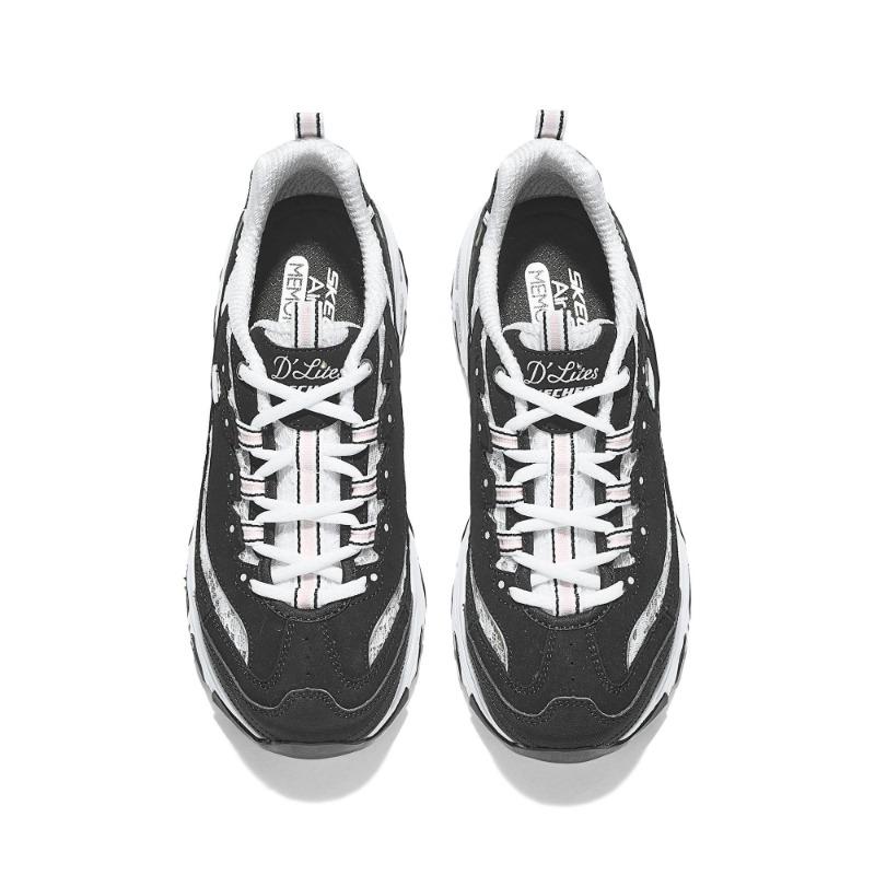 Skechers DLITES Women Breathable Low Casual Shoes Black 150535-BKW