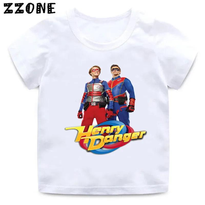 Henry Danger Kreslená Dětská Trička Pro Malé Kluky Ležérní Vtipné Tričko Dětské Letní Streetwear Vrchní Díly