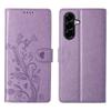 For Samsung Galaxy A36 5G Wallet Case Butterfly Floral Imprint PU Leather Phone Cover with Wrist Strap