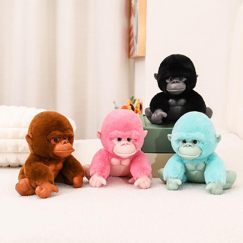 20/30cm Gorilla Plush Toy Black Brown Pink Blue Gorilla Doll Home Decor Kids Accompany Toys Birthday Xmas Gift
