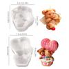 Bear Candle Mold 2 Pieces Romantic Making Mould 3D Stereo Bear Shape Silicone Candle Molds For Dating DIY Holidays Wedding