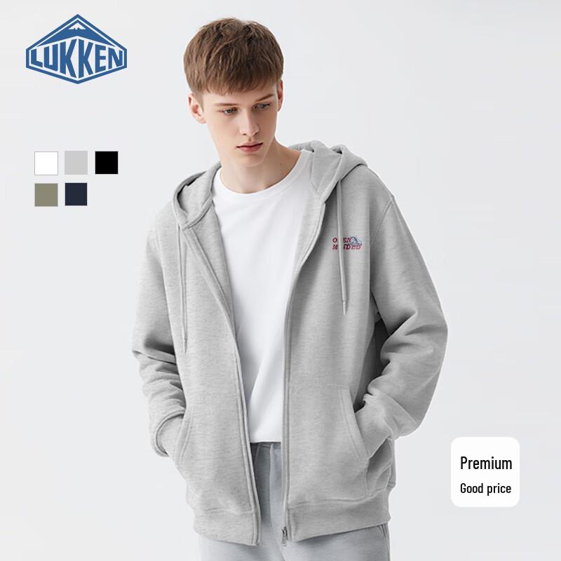 LUKKEN Men's Graphic Print Zip-Up Hoodie