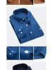Men's Spring/Autumn Corduroy Long-Sleeved Shirt - Fashionable for Middle-aged and Young Men