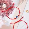 Manufacturer Turkish Evil Eyes Bead Charm Bracelets Handmade Macrame Lucky 7 Knots Red Black Cord String Rope Knotted Bracelet