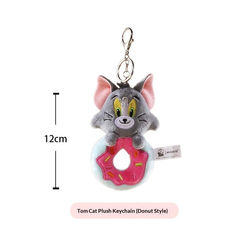 Hot Sell Hugkis Tom And Jerry Plush Toy Cute Tom Cat  Funny Keychain Animal Bag Cartoon And Animation Pendant Doll Gift