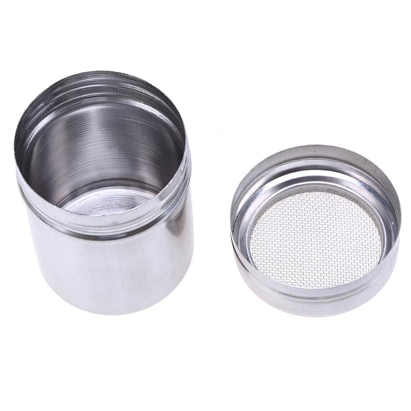 Stainless Steel Powder Shaker Sugar Chocolate Coco Shaker Flour Coffee Sifter Cooking Tools with Lid Household Accessories