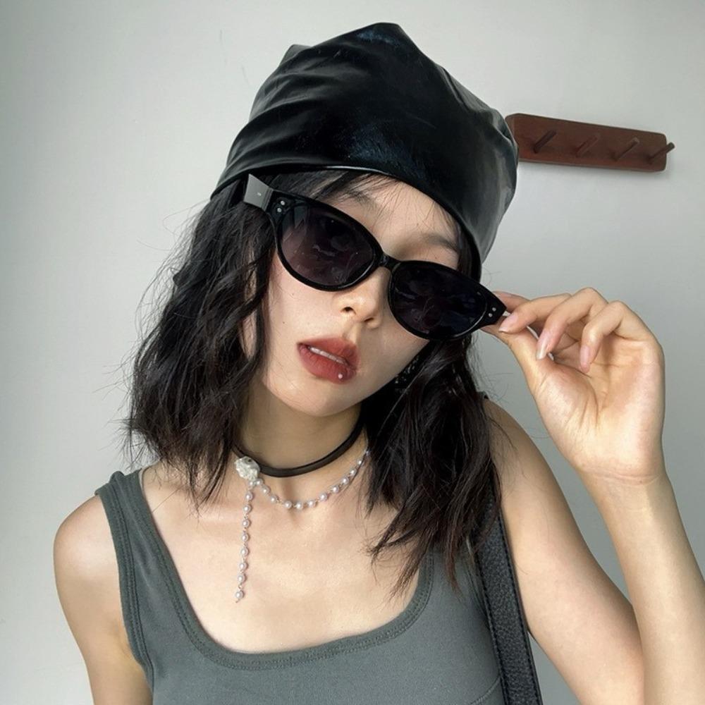Soft Wrap Liquid Silver Hair Scarf Hip Hop Punk Bandana Laser Color Hair Band  Streetwear