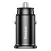 Intelligent Car Charger Square 2x Usb Qc3.0 Quick Charge 3.0 Scp Afc 30w Black