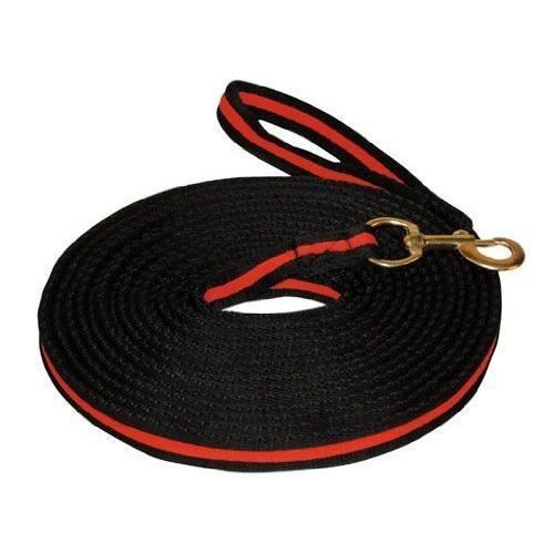Longe De Travail - Kerbl Chevaux - Softlonge - 8 M - Noir/Rouge - Tissage Souple