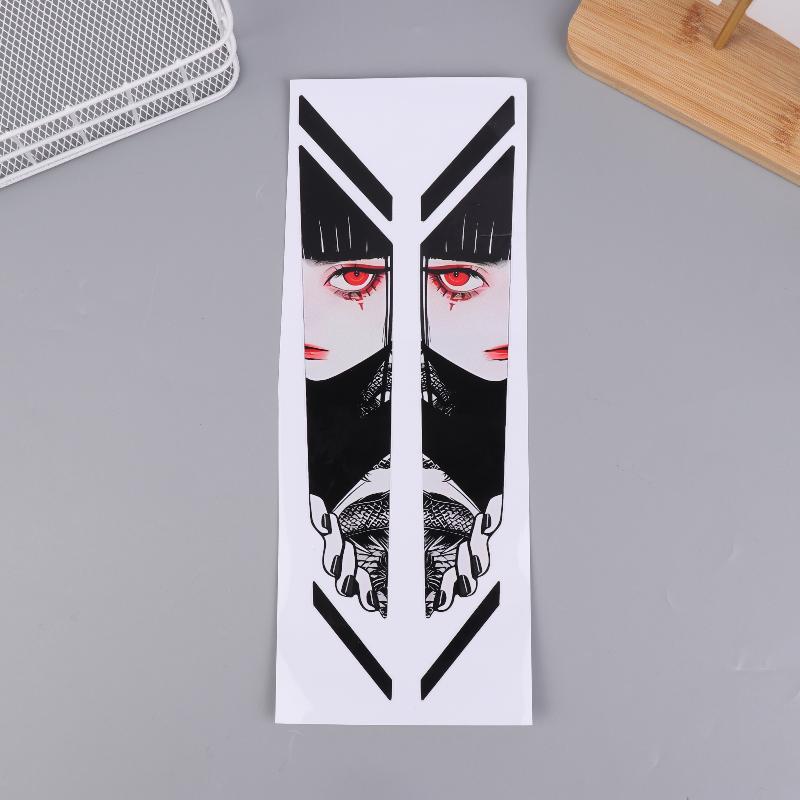 1Pair Waterproof Bike Front Suspension Fork Decals Peeking Eyes Bicycle Front Fork Stickers For Mountain Bike Off Road Bike