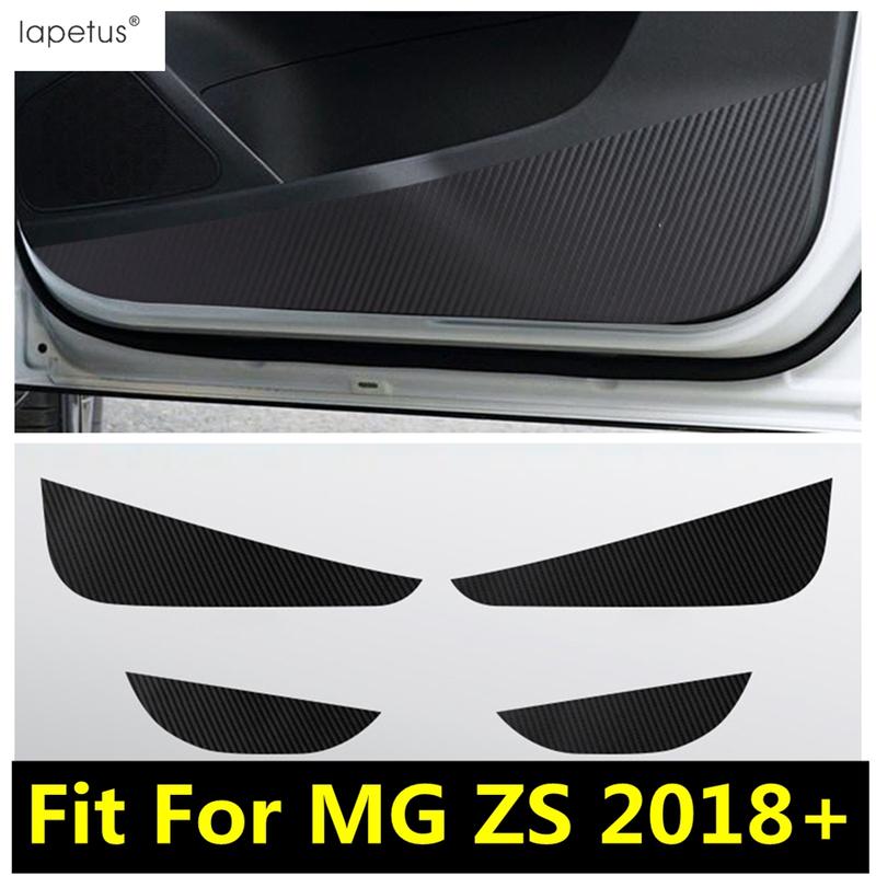 Für MG ZS 2018- 2025 Zubehör Innentür Anti-Kratz-Schutz Seitenkantenfolie Karbonfaser-Aufkleber Schutz Dekoration Innenraum