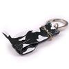 Laporte Bag Charm Keychain, Sitting Cat, Acrylic, Cute, Plastic, Lightweight, Stylish, Pop, Colorful, Black and White