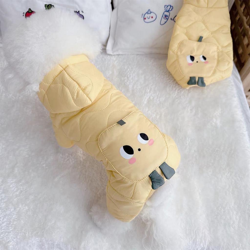 Dog winter cotton-padded teddy bear poodle small dog pet warm cute cotton-padded jacket winter warm quad